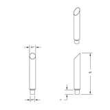 7" Mitred Reduce to 5" O.D. Bottom Exhaust