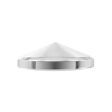 Pointed 2-Piece Style Front Axle/Hub Hat Only - Chrome (2-Pack)
