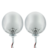 7" Dietz Style Headlight Housing With 12 Volt Flat H4 Halogen Bulb (Pair)