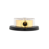 Gold Distribution Block with (1) 4 AWG input and (4) 8 AWG outputs, Triangular Shape 1 Pc.