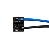 2-Wire Universal H7 Halogen Bulb Headlight Connector. Two Pins at 90° Angle