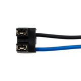 2-Wire Universal H7 Halogen Bulb Headlight Connector. Two Pins at 90° Angle