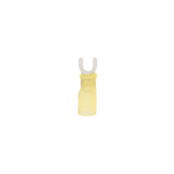 12-10 AWG #10 Stud CS Heat Shrink Spade Terminal - Yellow (10-Pack)