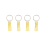 12-10 AWG 3/8" Stud CS Heat Shrink Ring Terminal - Yellow (4-Pack)