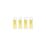 12-10 AWG #8 Stud CS Heat Shrink Ring Terminal - Yellow (4-Pack)