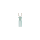 16-14 AWG #8 Stud CS Heat Shrink Spade Terminal - Blue (10-Pack)