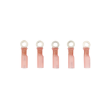 22-18 AWG #8 Stud CS Heat Shrink Ring Terminal - Red (5-Pack)