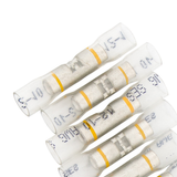 12-10 AWG CS Window Heat Shrink Butt Connector - Clear w/ Yellow Stripe (10-Pack)