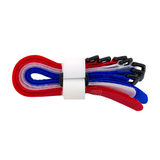 8" x 3/4" Color Hook & Loop Velcro Strip-Tie Fasteners with Buckle (8-Pack)