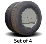 22.5" Twist & Lock Stainless Dual Drive Aero Covers w/out Window
