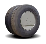 Twist And Lock Stainless Steel Mirror Finish Aero Cover Kit For 24.5 Inch Wheels