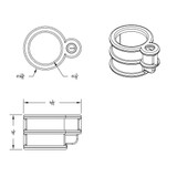 Heavy Duty Steel King Pin Lock For 2" Diameter Kingpin