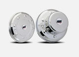 RealWheels 16.5, 17.5 & 19.5 Inch Front/Rear Set Low Profile Cover Up Hub Cover Kit For Hino, Isuzu 6 Lug Ball Seat Wheels