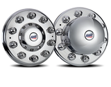 22.5" Stainless Steel Mirror Finish Unitized Cover-Up Hub Cover - Front & Rear