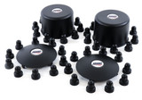 Black Stealth Medium-Duty Trucks 10 Lug Nut Axle Cover Kit