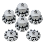 Real Wheels Chrome Tandem Hub Cover Kit With Floating Logo