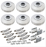 Rear Domed Baby Moon Tandem Drive Axle Cover- Real Logo Floater - Set 2 Steer/4 Drive