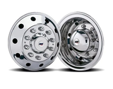 22 1/2" Stainless Steel Front Simulators With 2 Hand Holes 10 Lugs - 22.5" x 8.25" - American Road Style