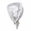 Triangle Headlight With Chrome Housing & Flat Back