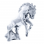 Die-Cast Fighting Stallion Hood Ornament
