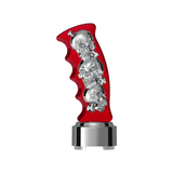 Thread-On Skulls Pistol Grip Gearshift Knob With Chrome 9/10 Speed Adapter