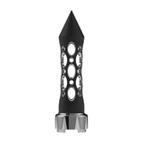 M30X3.5 Thread-On Daytona Spike Gearshift Knob With Chrome 9/10 Speed Adapter - Black/Vertical