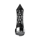 M30X3.5 Thread-On Daytona Spike Gearshift Knob With Chrome 9/10 Speed Adapter - Black/Vertical