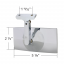 Rectangular Chrome Plated Aluminum Interior Rear View Mirror With Screw-On Mount