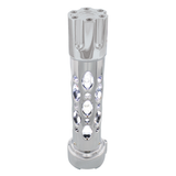 Austin Gun Cylinder Gearshift Knob With LED 9/10 Speed Adapter - Chrome