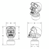 Skull Biker Gearshift Knob With 13/15/18 Speed Adapter