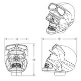 Skull Biker Gearshift Knob Only - Chrome (Bulk)