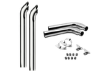 6 Inch Dia Hoosier Tip Exhaust Kit with 96 Inch Tall One Piece Top Pipe PB