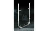 8 Inch Dia Stove Pipe Tip Exhaust Kit with 120 Inch Tall One Piece Top Pipe KW