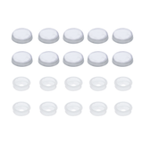 Chrome Plastic Snap-On Screw Cap For 1/4" Screw