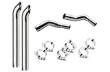 8 Inch Dia Hoosier Tip Exhaust Kit with 108 Inch Tall One Piece Top Pipe KW