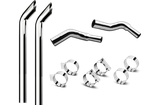 7 Inch Dia Cowboy Tip Exhaust Kit with 114 Inch Tall One Piece Top Pipe KW