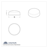 Chrome Plastic Snap-On Screw Cover For #10 And #12 Screws