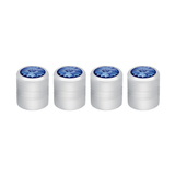 Chrome Round Valve Caps With Color Crystal (4-Pack)