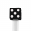 Dice Door Lock Knobs - Black (2Pc/Set)