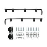Black Straight Mud Flap Hangers With Mounting Hardware