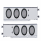 2.5" Bolt Pattern Stainless Spring Loaded Light Bar With 6X 36 LED 4" Lights (Pair)