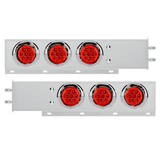 2.5" Bolt Pattern Stainless Spring Loaded Light Bar With 6X 4" 7 LED Lights (Pair)