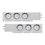 2" Bolt Pattern SS Spring Loaded Light Bar With 6X Double Fury 19 LED Lights & Visors