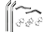 8 Inch Dia Cowboy Tip Exhaust Kit with 96 Inch Tall One Piece Top Pipe KW