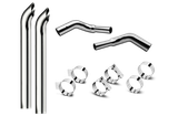 6 Inch Dia Hoosier Tip Exhaust Kit with 120 Inch Tall One Piece Top Pipe KW