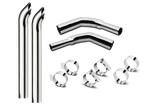 8 Inch Dia Hoosier Tip Exhaust Kit with 96 Inch Tall One Piece Top Pipe KW