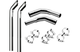 7 Inch Dia Cowboy Tip Exhaust Kit with 114 Inch Tall One Piece Top Pipe KW