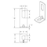12-Gauge 304 Stainless Steel L-Shape Bracket - 3-5/16" X 1-1/4" X 1-1/2"
