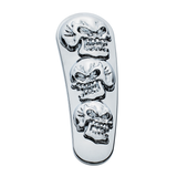 Chrome Skull Swing Arm Accent Set For Harley Motorcycle