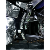 Chrome Skull Swing Arm Accent Set For Harley Motorcycle